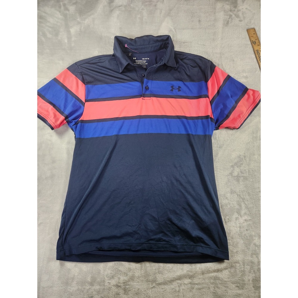 Under Armour The Playoff Polo Loose Shirt Mens Large L Colorblock Golf